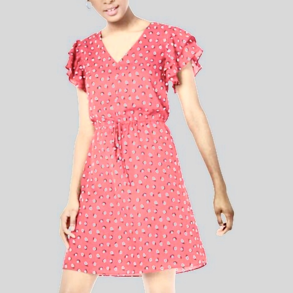 NWT pink dress with black & white polka dot dress